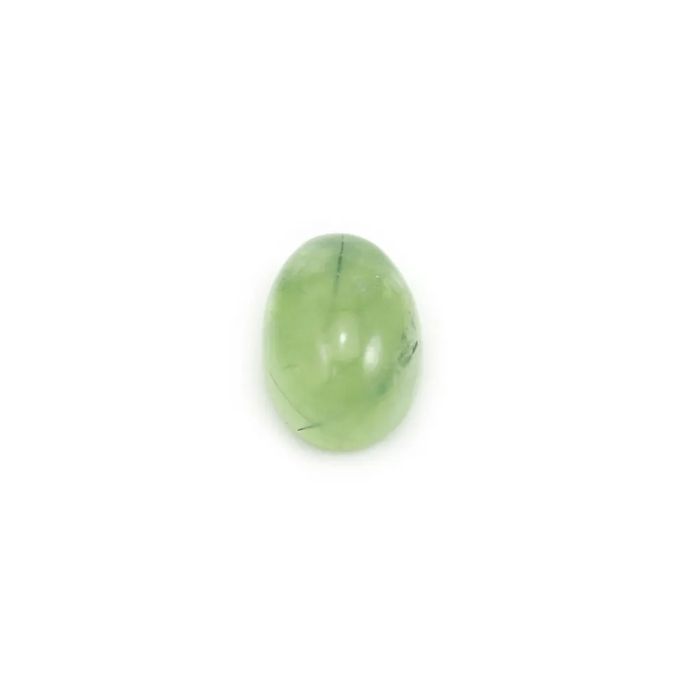 Cabochon prénite,de forme ovale 10x14mm x 1pc