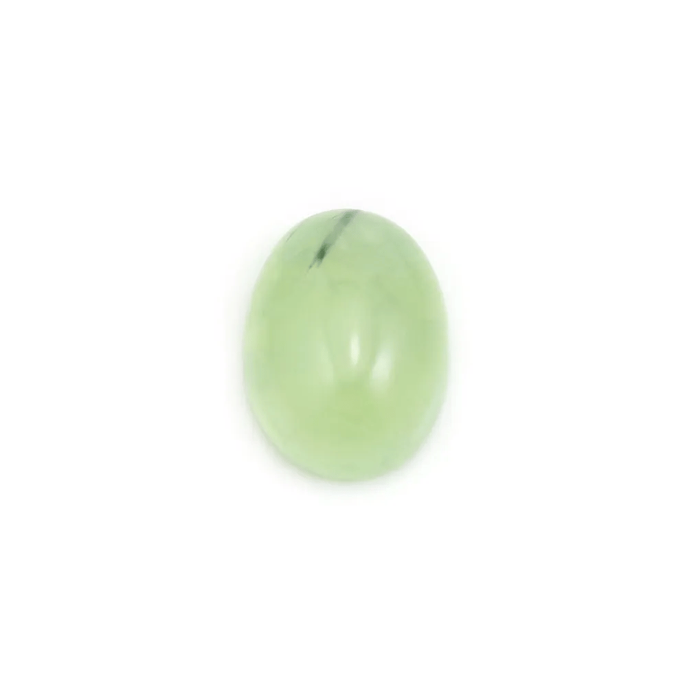 Cabochon prénite,de forme ovale 12x16mm x 1pc