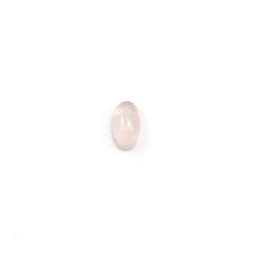 Cabochon Quartz Rose oval-plat 3x5mm x 4pcs