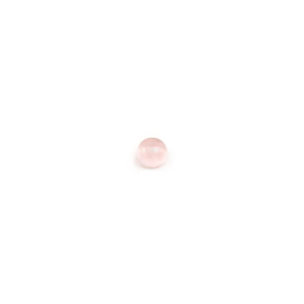 Cabochon Quartz Rose Rond-plat 2mm x 4pcs