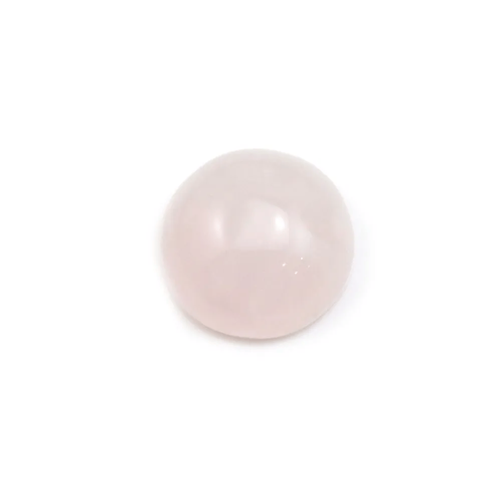 Cabochon Quartz Rose Rond-plat 12mm x 4pcs