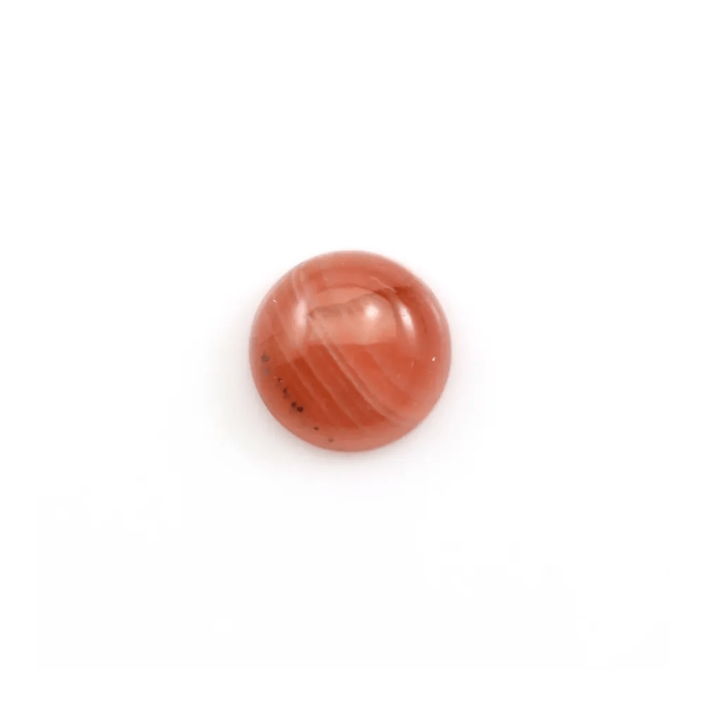 Cabochon de rhodochrosite de forme ronde 9mm x 1pc