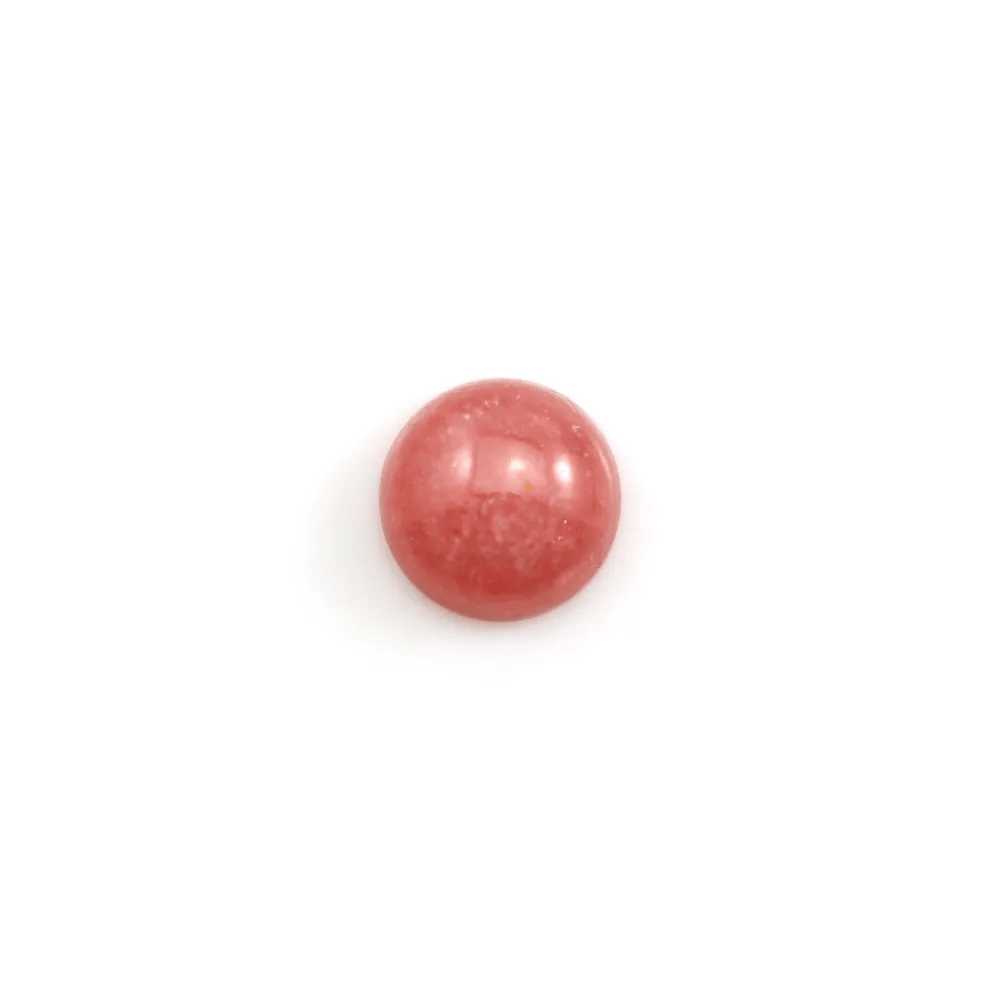 Cabochon de rhodochrosite rose, de forme ronde, et de taille 10mm x 1pc
