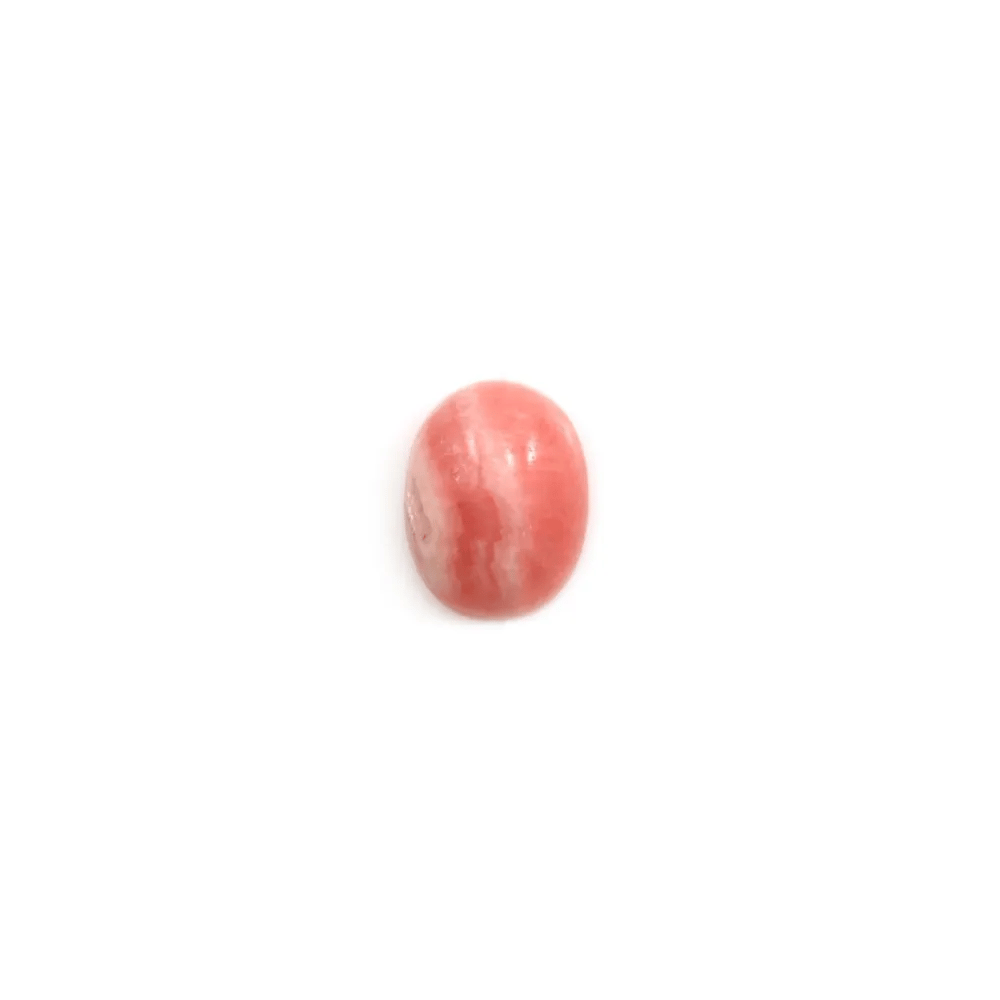 Cabochon de rhodochrosite rose, de forme ovale, et de taille 7x9mm x 1pc