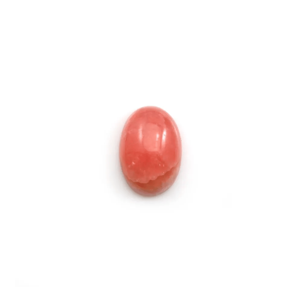 Cabochon de rhodochrosite rose, de forme ovale, et de taille 7x12mm x 1pc