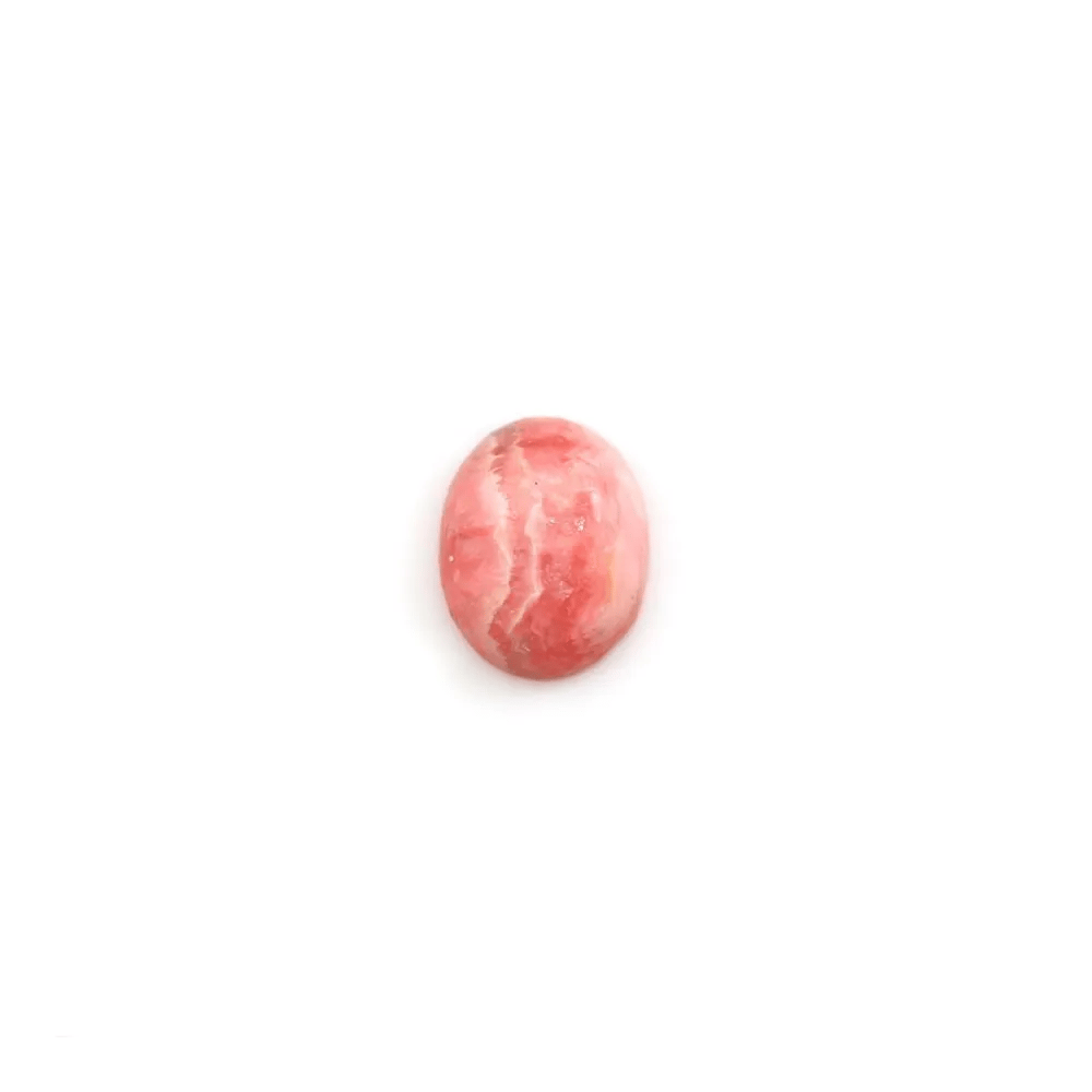 Cabochon de rhodochrosite rose, de forme ovale, et de taille 8x10mm x 1pc