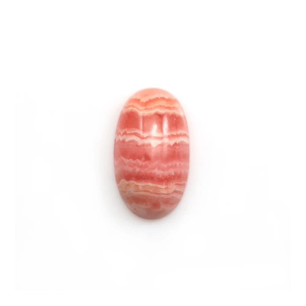 Cabochon de rhodochrosite rose, de forme ovale, et de taille 9x15mm x 1pc