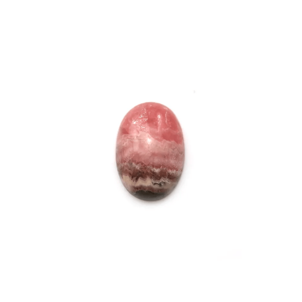 Cabochon de rhodochrosite rose, de forme ovale, et de taille 12x17mm x 1pc