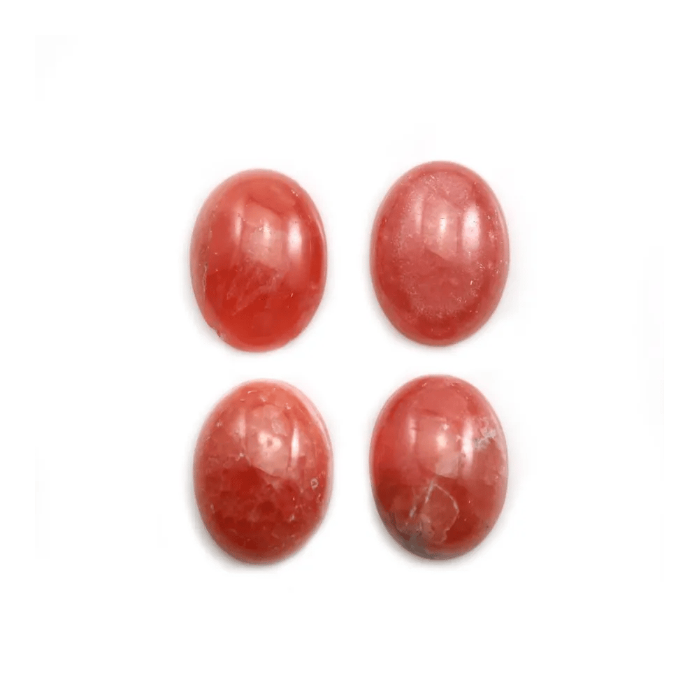 Cabochon de rhodochrosite rose, de forme ovale, et de taille 13x17mm x 1pc