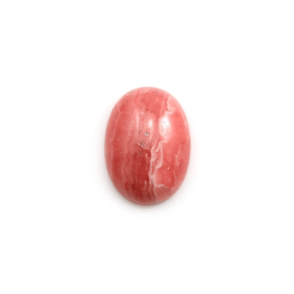 Cabochon de rhodochrosite rose, de forme ovale, et de taille 14x19mm x 1pc