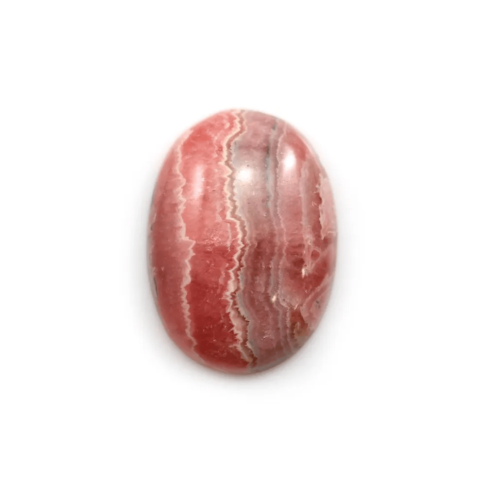 Cabochon de rhodochrosite rose, de forme ovale, et de taille 18x25mm x 1pc
