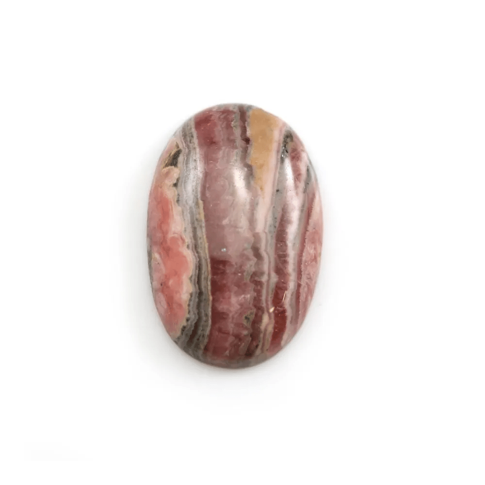 Cabochon de rhodochrosite rose, de forme ovale, et de taille 18x27mm x 1pc