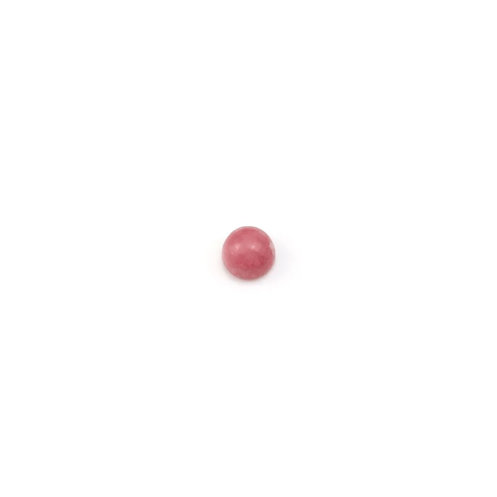 Cabochon de rhodonite rose, de forme ronde, et de taille 3mm x 6pcs