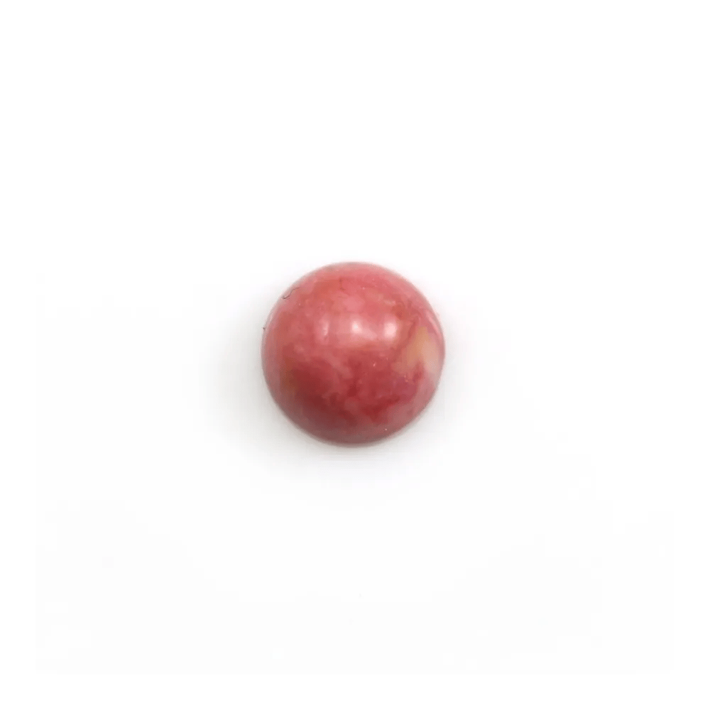 Cabochon de rhodonite de forme ronde 8mm x 4pcs