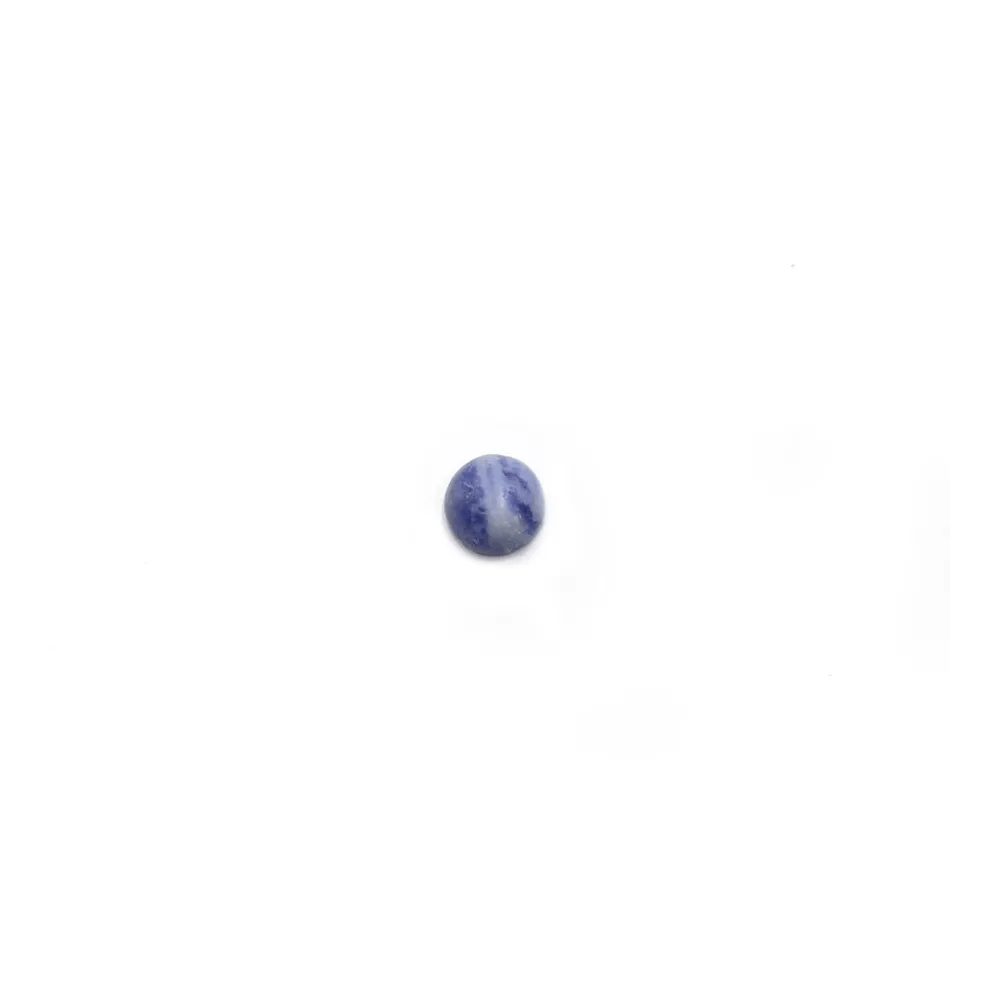 Cabochon de sodalite bleu, de forme ronde, 3mm x 5pcs