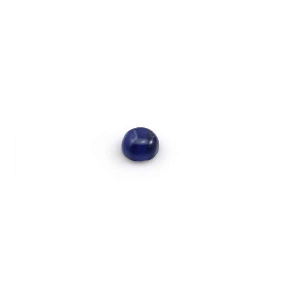 Cabochon of blue sodalite, in round shape, 4mm x 6pcs