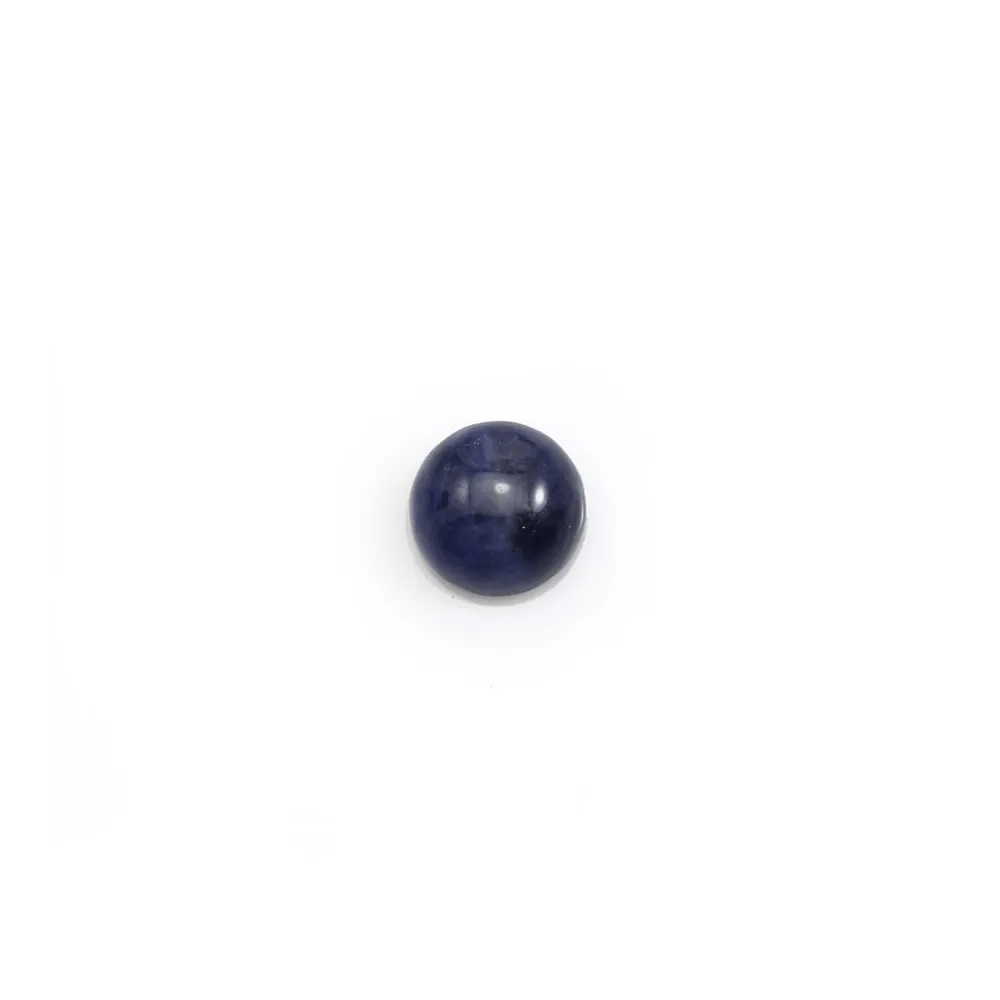 Cabochon de sodalite bleu, de forme ronde, 6mm x 5pcs