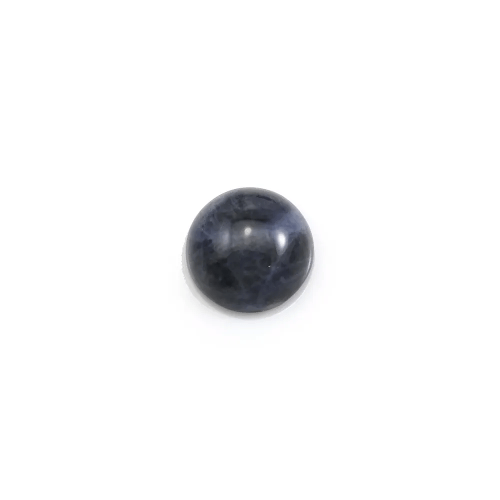 Cabochon de sodalite bleu, de forme ronde, 8mm x 5pcs