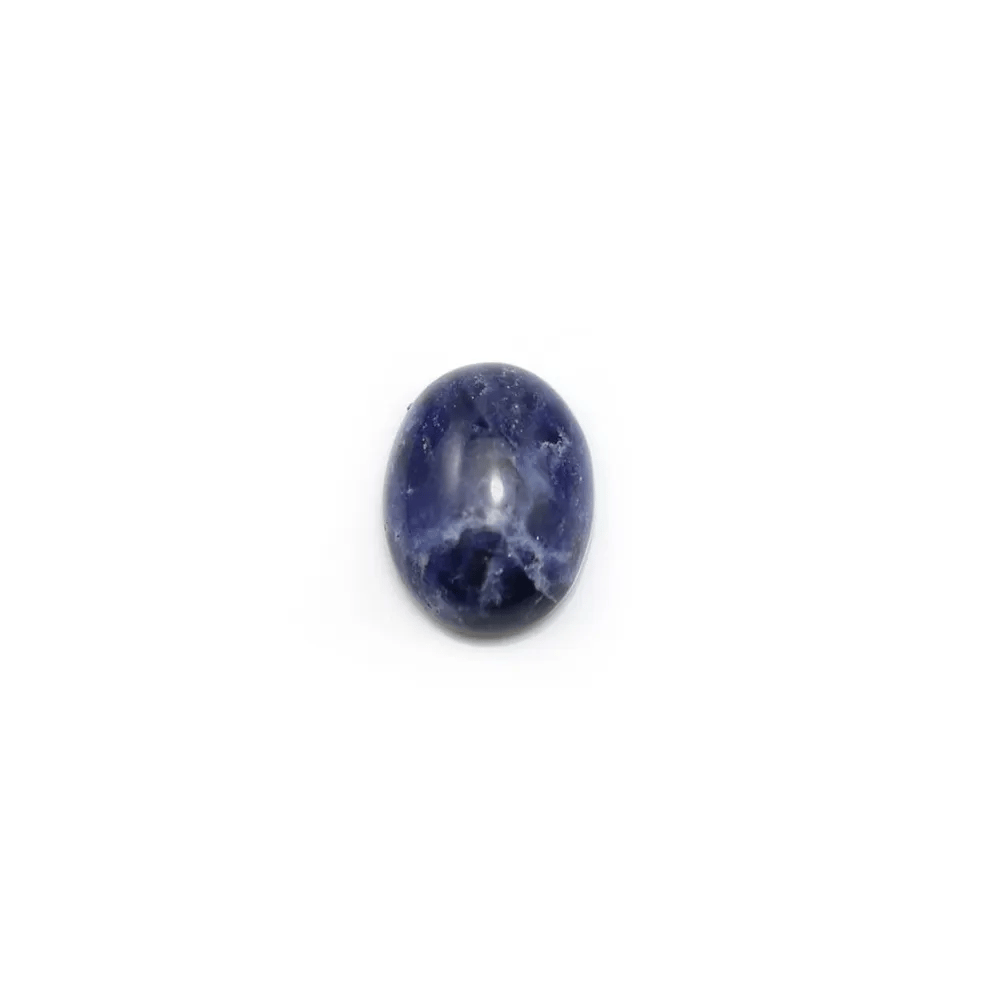 Cabochon de sodalite, de forme ovale, 7 * 9mm x 4 st