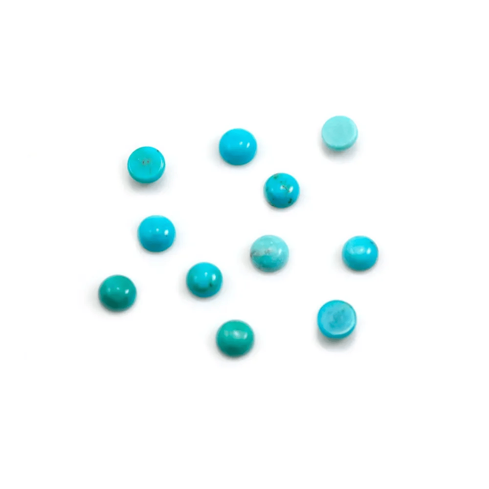 Cabochon Turquoise rond 5mm x 2pcs