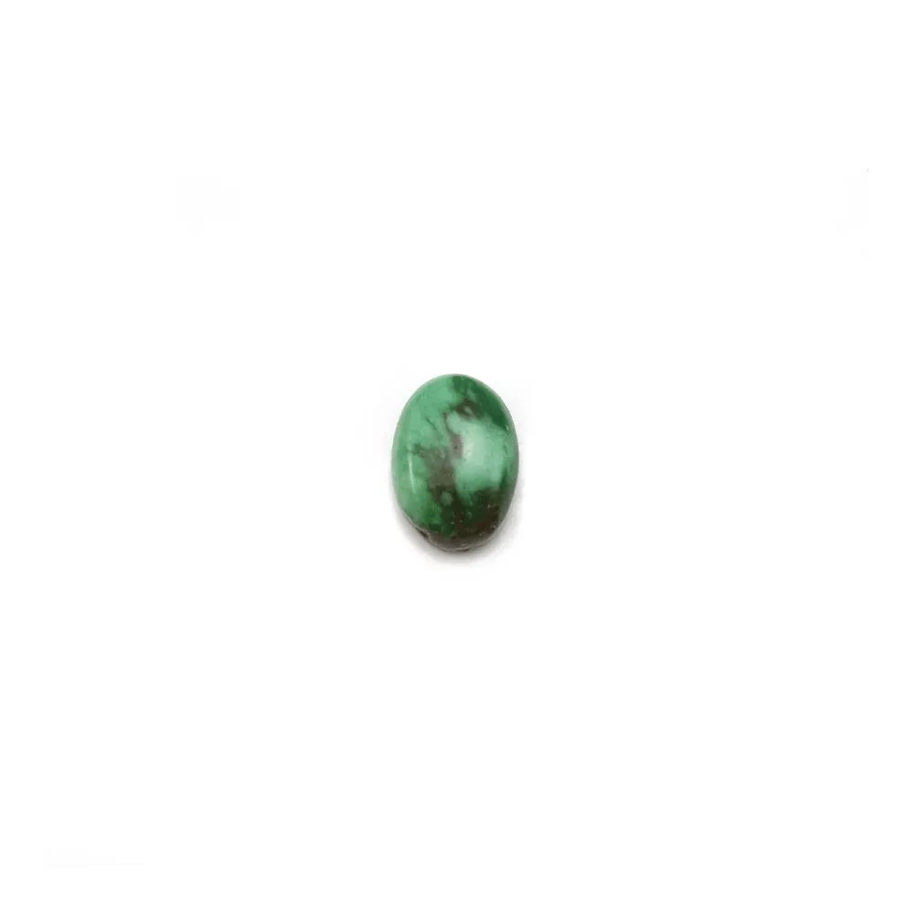 Cabochon de turquoise de forme ovale, 4.5x6.5mm x 1pc