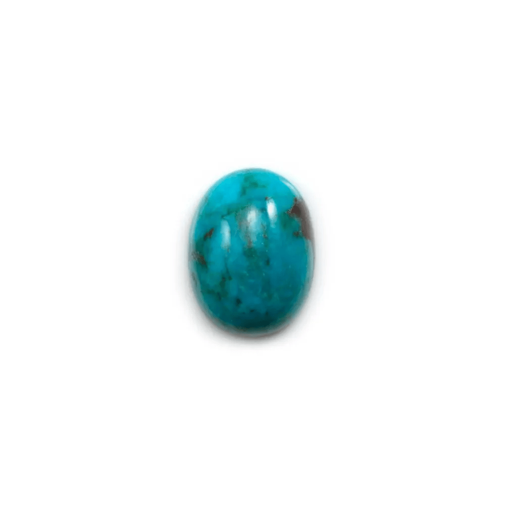 Cabochon of oval-shaped turquoise, 13 * 18mm, x 1pc