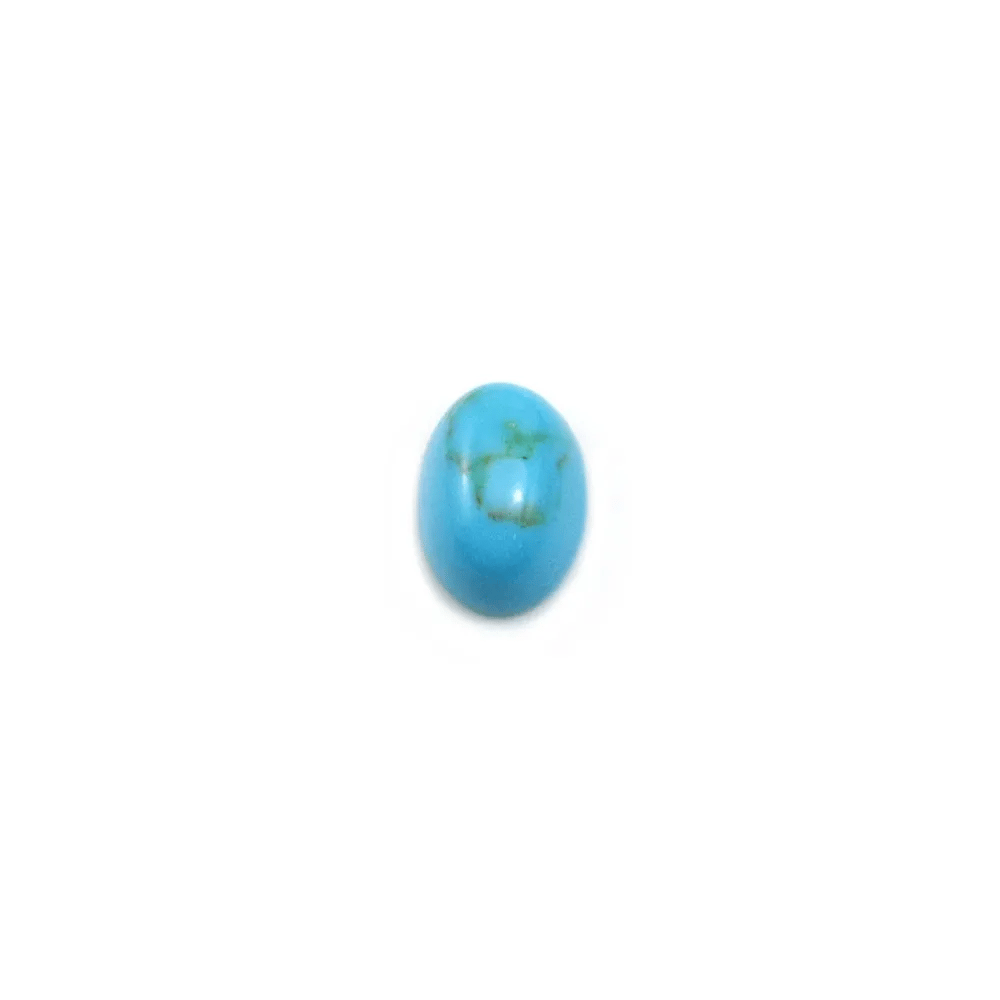 Cabochon turquoise reconstitué 5x7mm x 4pcs