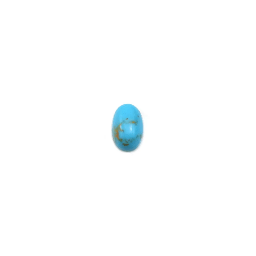 Cabochon turquoise reconstituée ovale 4x6mm x 5pcs