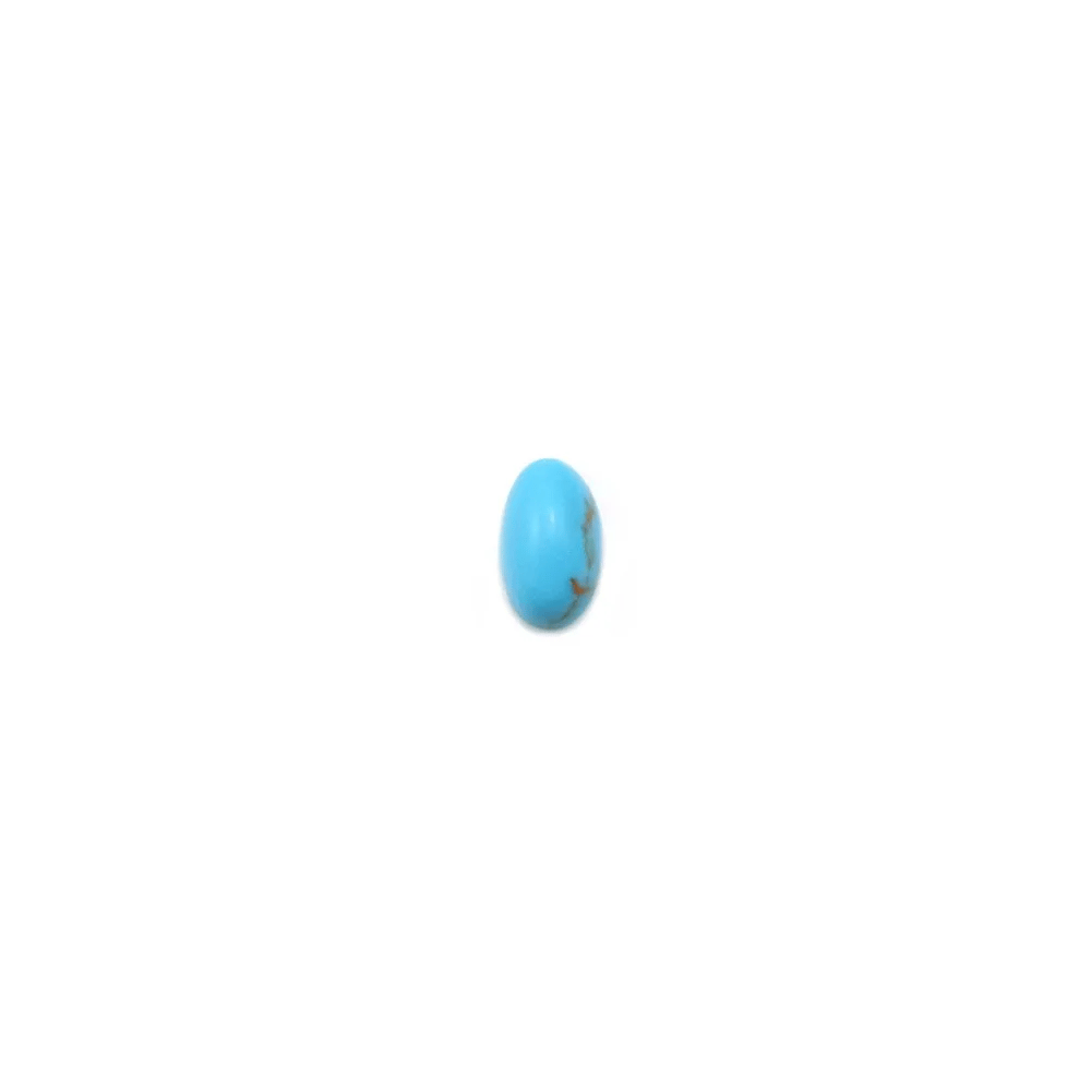 Cabochon turquoise reconstitué 3x5mm x 4pcs