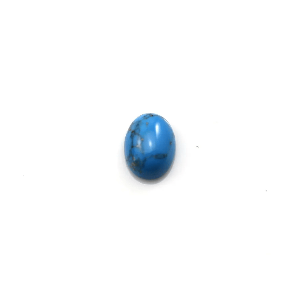 Cabochon turquoise reconstituée ovale 6x8mm x 5pcs