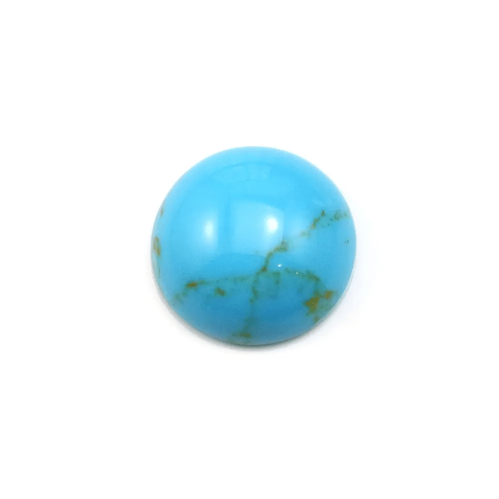 Cabochon turquoise reconstituée ovale 6x8mm x 5pcs