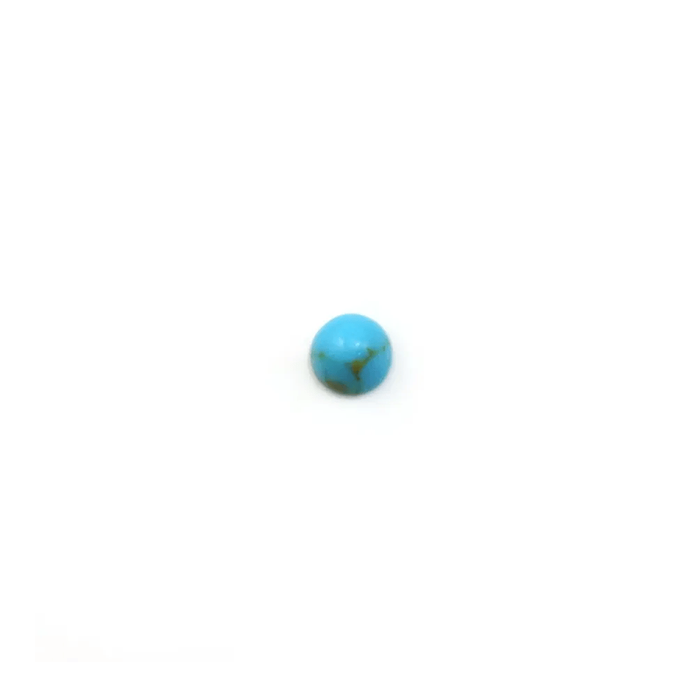 Cabochon turquoise reconstituée rond 10mm x 5pcs