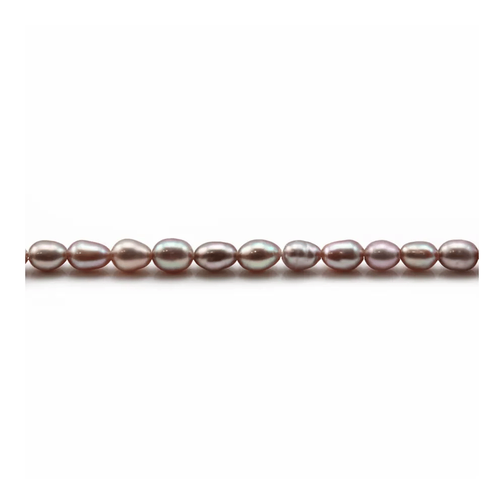 Perles de culture d'eau douce, mauve, olive, 3-4mm x 20pcs