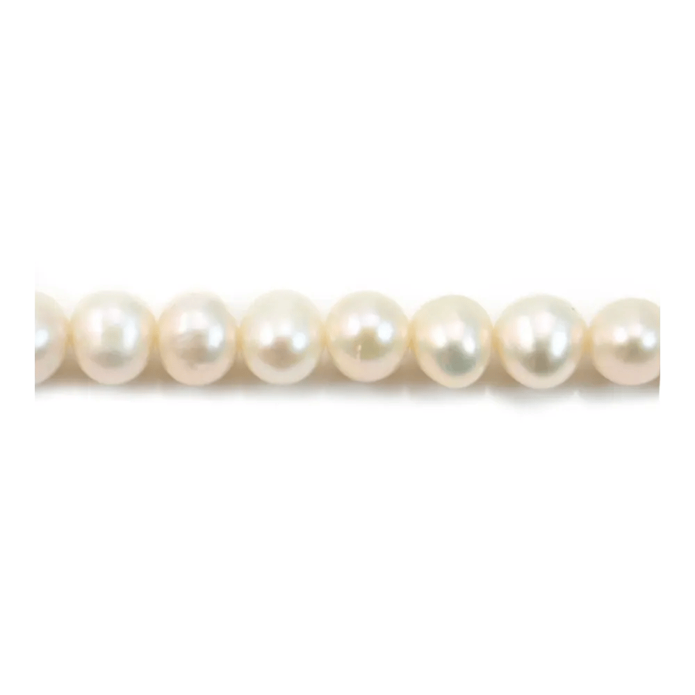 White round freshwater pearl 7-8mm x 15pcs