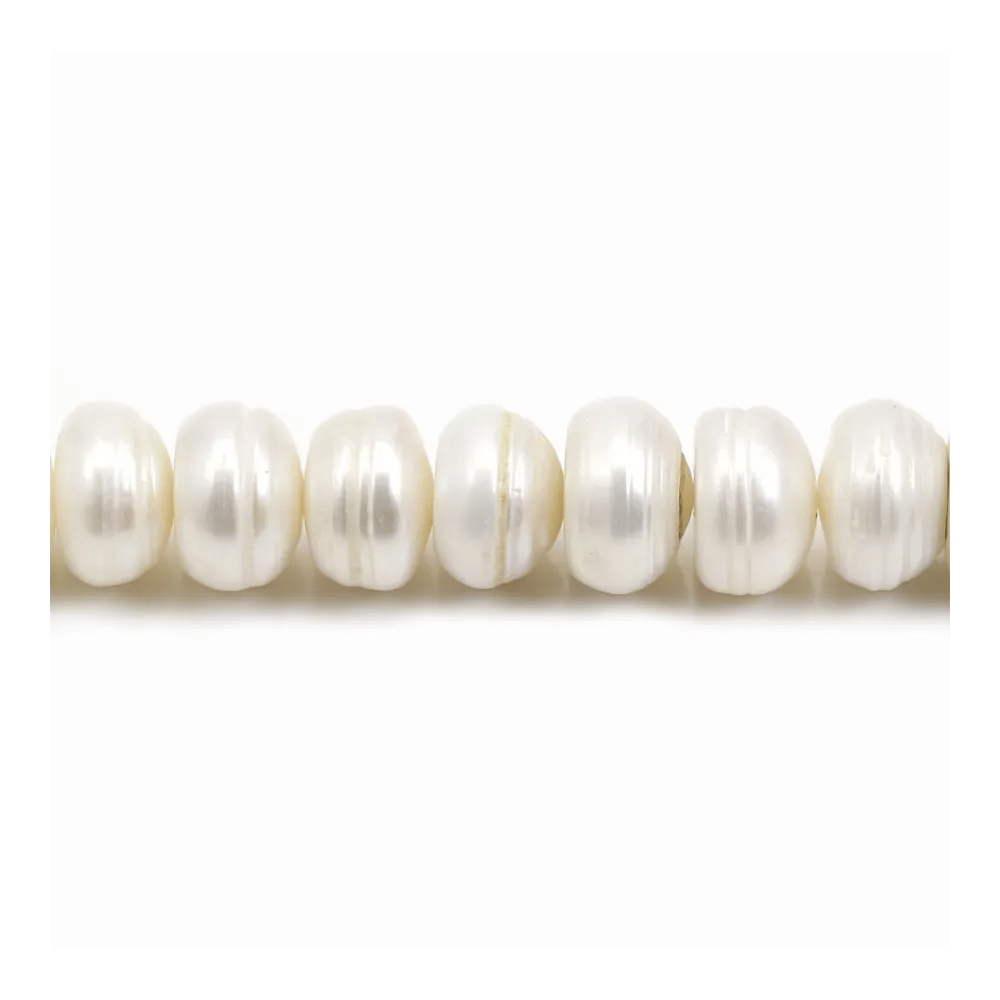 Perles de culture d'eau douce, blanche, irrégulière, 10.5-12mm x 2pcs