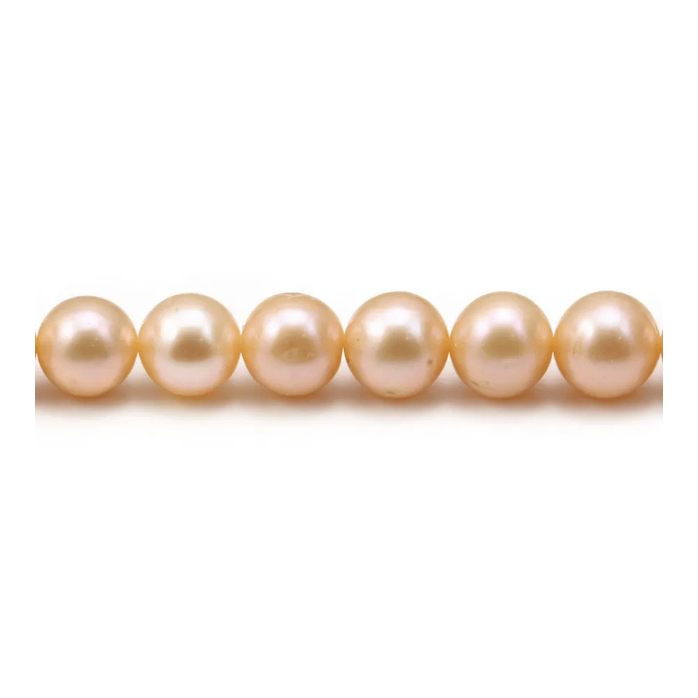 Mauve freshwater pearl rond 7-8mm x 40 cm