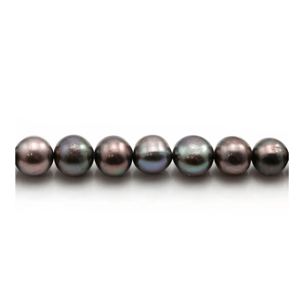 Perles d'eau Douce bleu&violet 8-9mm x 2pc