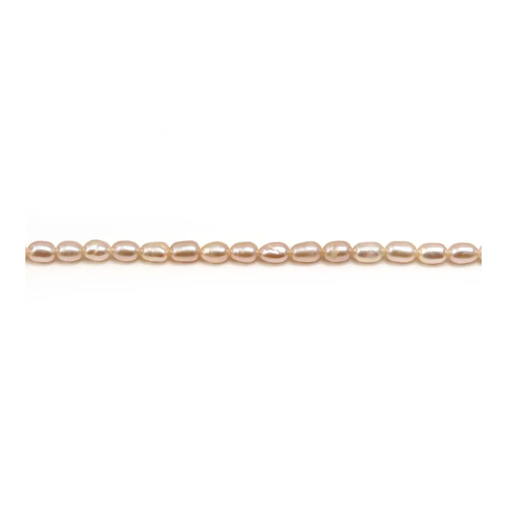 Perles de culture d'eau douce, saumon, olive, 4mm x 20pcs