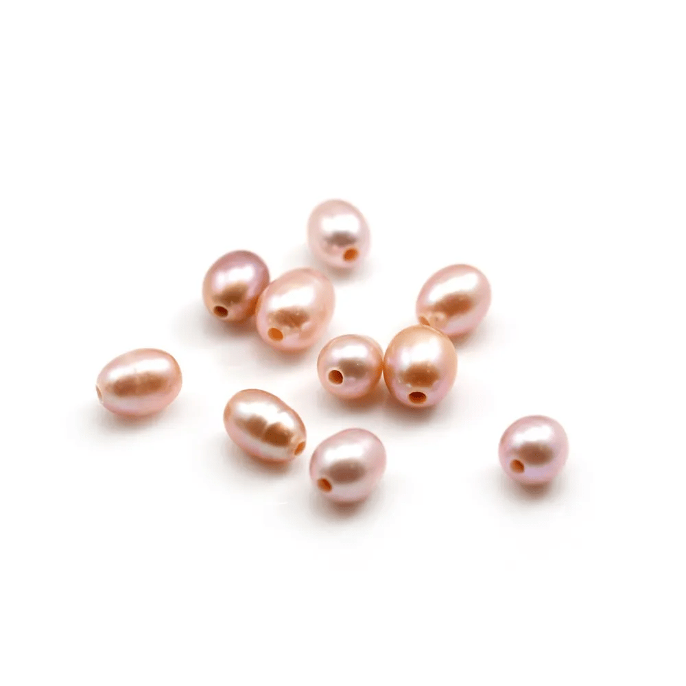 Perle de culture d'eau douce, mauve, olive, 8-10mm x 1pc