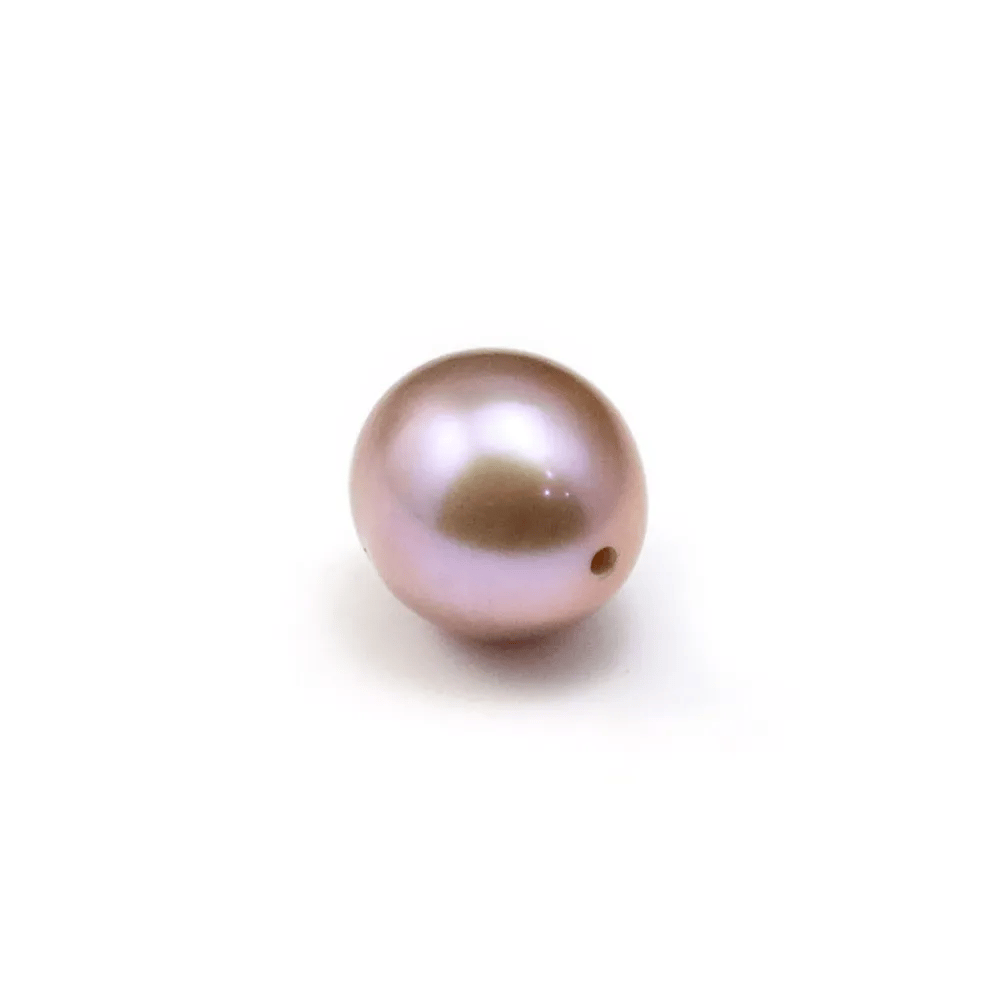 Perle de culture d'eau douce semi-percée, ovale, mauve, 8-8.5mm  x 1pc