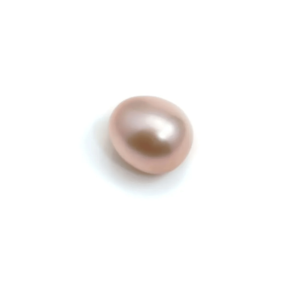 Perle de culture d'eau douce, semi-percée, mauve, ovale, 8-9mm x 1pc