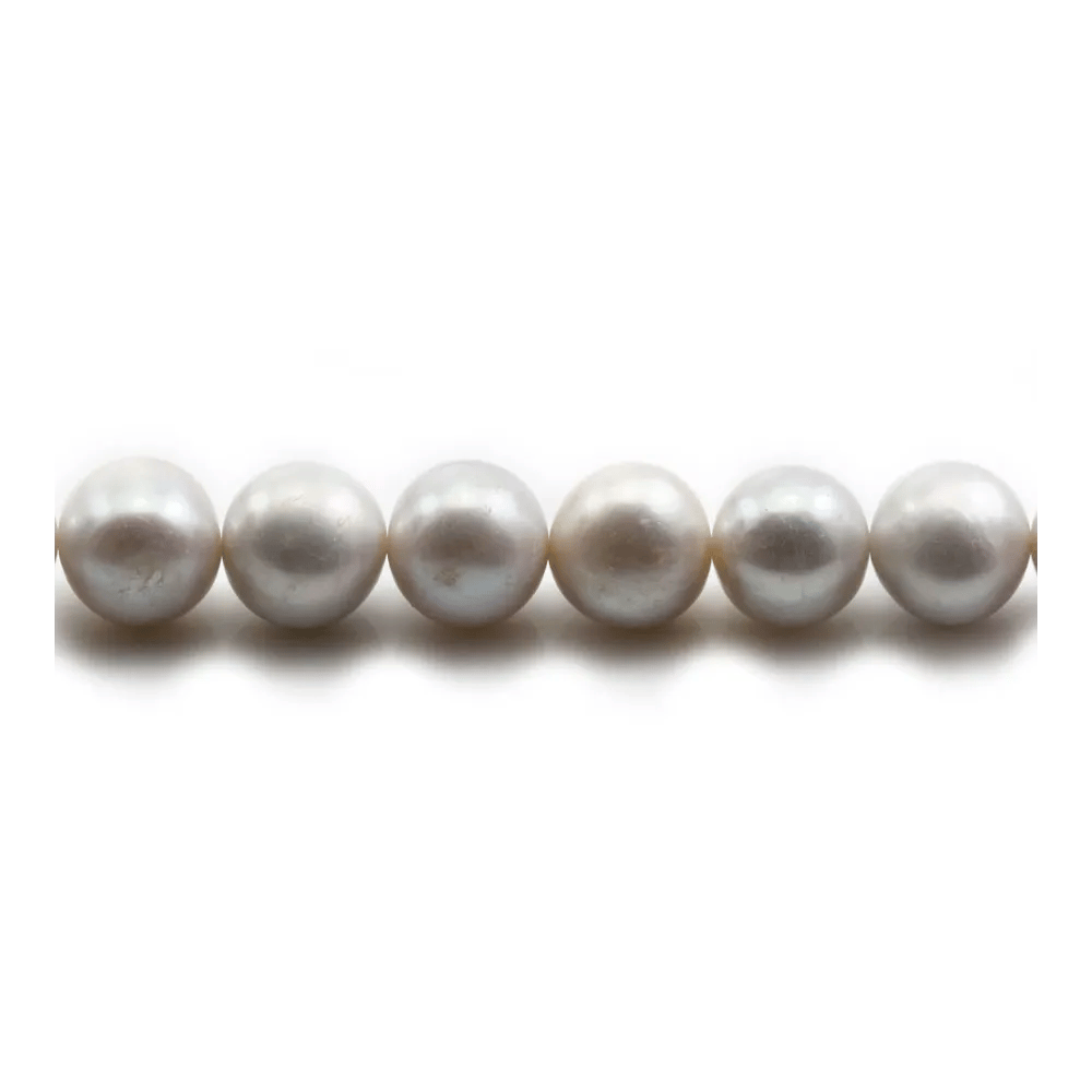 Freshwater cultured pearls white 7-8mm x 40cm
