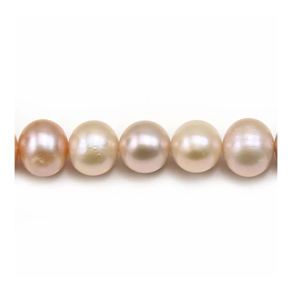 Perles de culture d'eau douce, multicolore, ronde,  9.5-10.5mm x 40cm A
