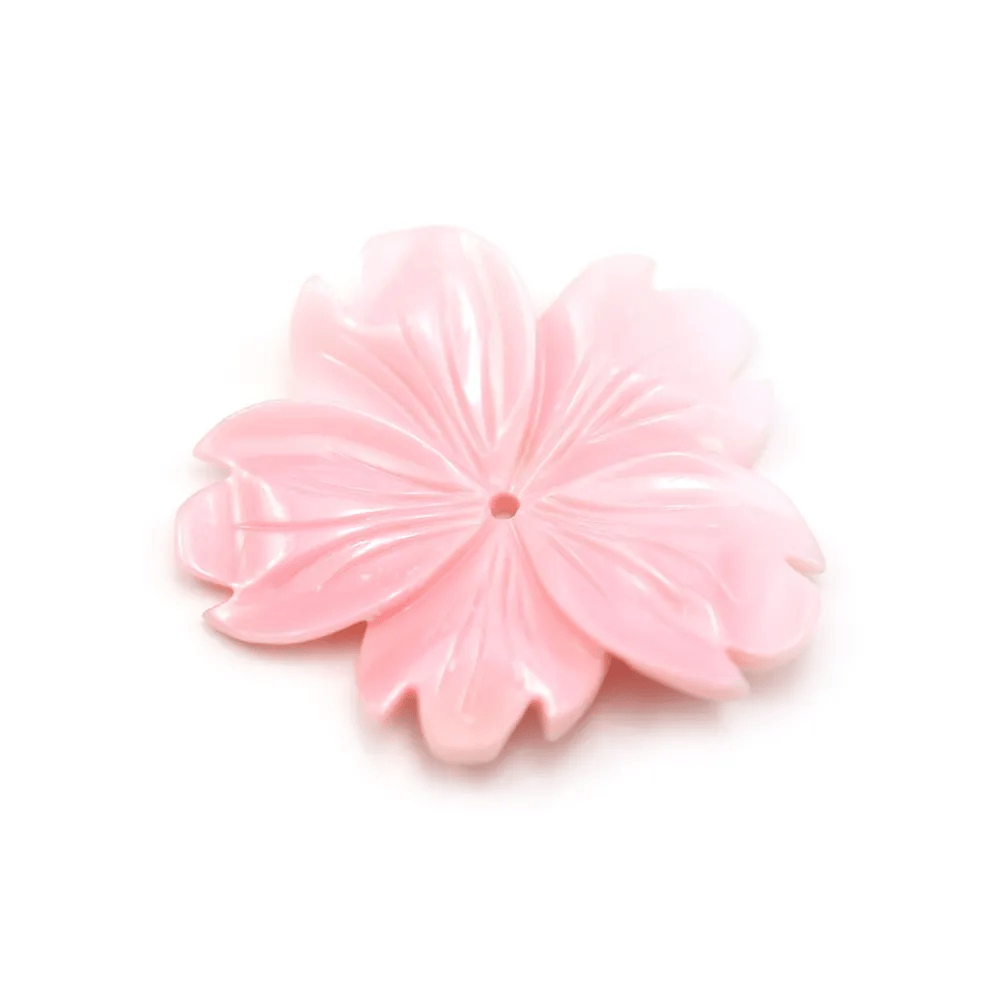 Lambi fleur percée 29x33mm x 1pc