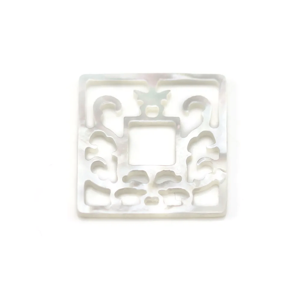 Nacre blanche ronde arbre 12mm x 1pc