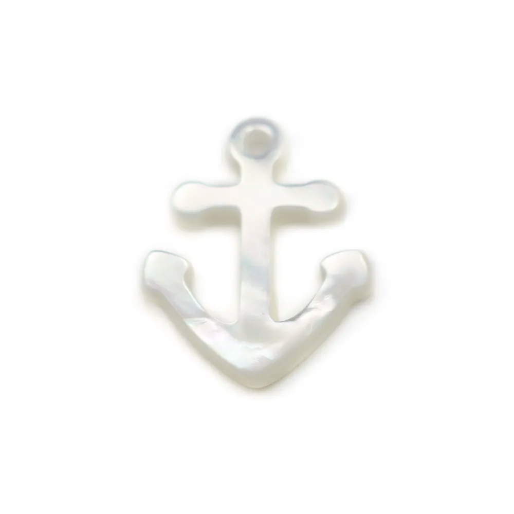 Nacre grise en ancre13x16mm x 1pc