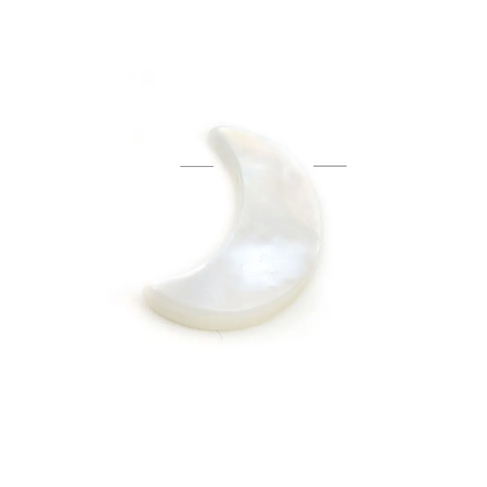 Nacre blanche lune 7x11mm x 1pc