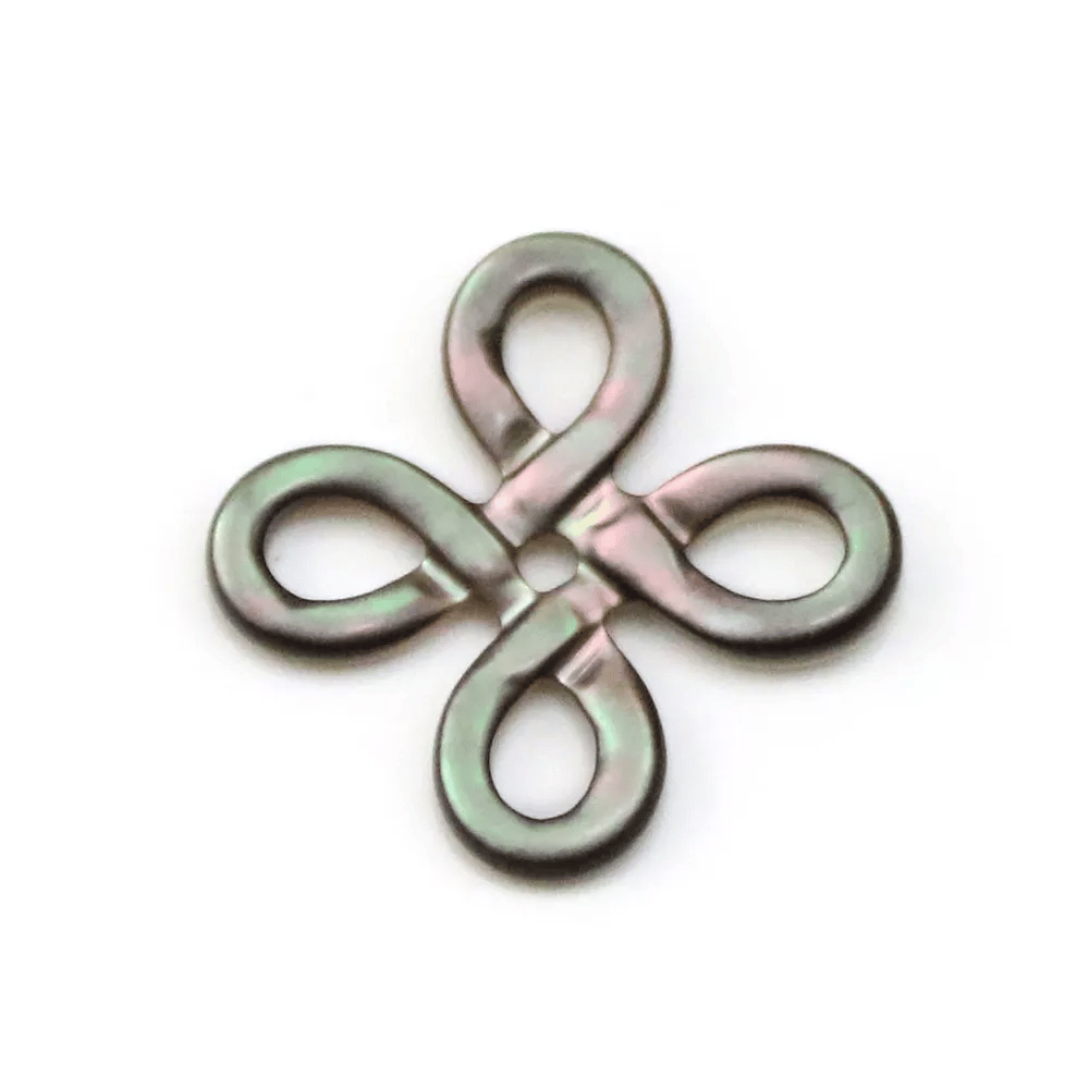 Nacre grise en noeud chinois 20mm x 1pc