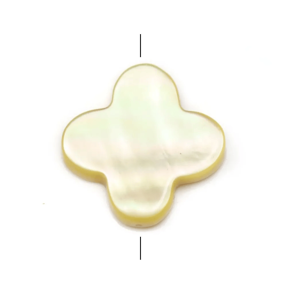 Gold shell clover 18mm (22 pcs)
