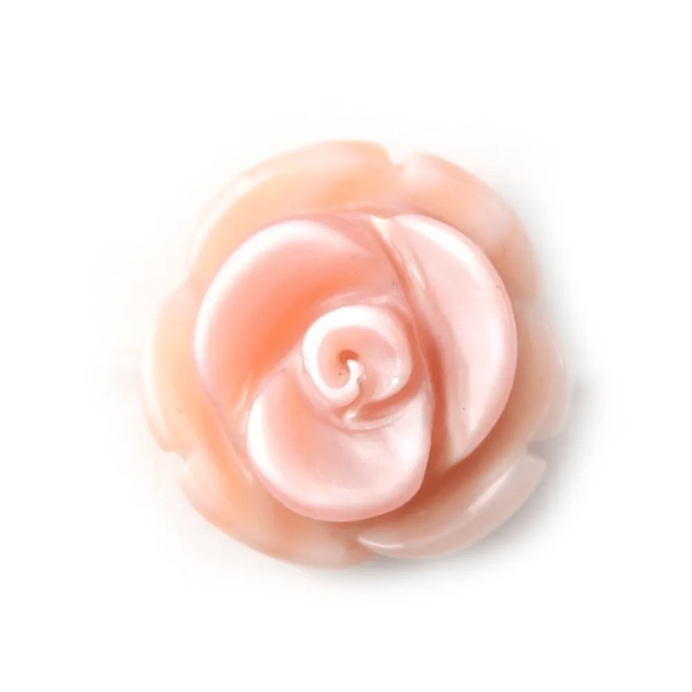 Nacre rose en Forme de Fleur Rose 8mm x 15pcs